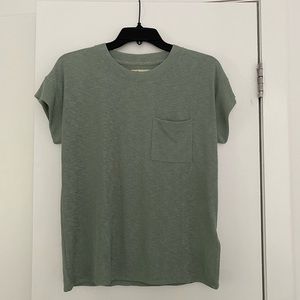 Madewell light green stretchy t-shirt size xs